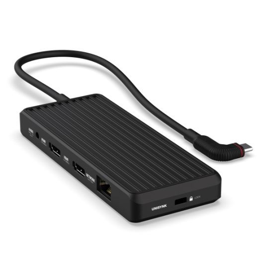 Unisynk 10 Port Dual Screen Hub 4K 100W Black USB Type-C