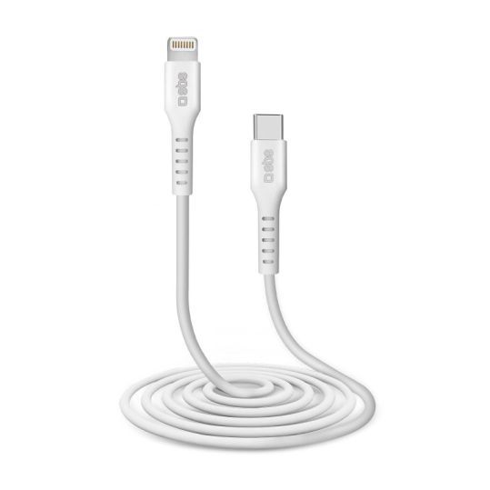 SBS LIGHTNING - TYPE C CABLE MFI 2M WHT