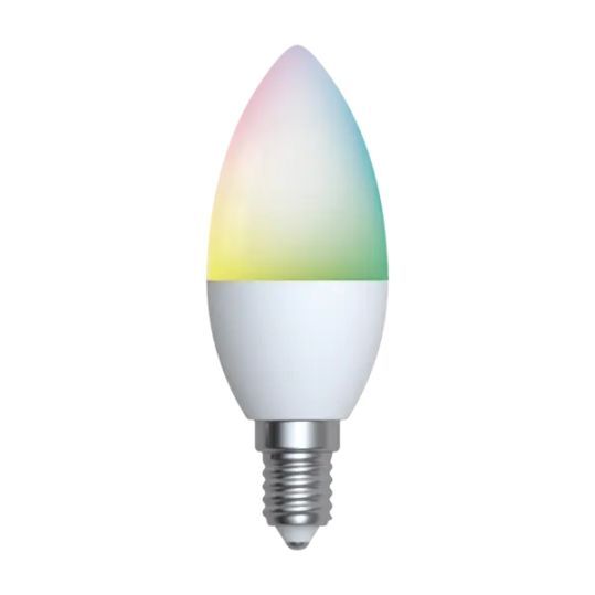 Conecto WRGB Smart Lampa C37 E14 – WiFi-styrd RGB-lampa med Justerbart Vitt Ljus