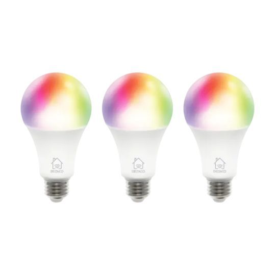 Deltaco SH-LE27RGB-3P Smart LED-lampa E27 – 3-pack RGB-lampor med WiFi-styrning