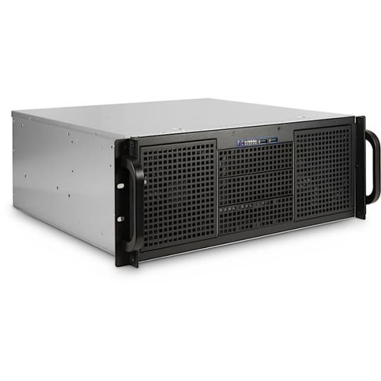 Inter-Tech 4U 40240 19" Rack Chassi Grå/Svart