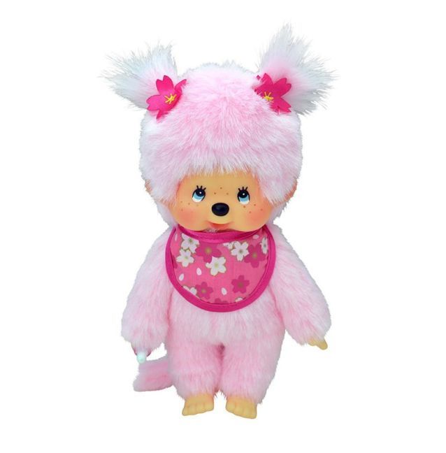 Tecknad Monchhichi Stitch plyschdocka Kawaii mjuk plyschdocka leksak för  barn（Rosa） 58bb